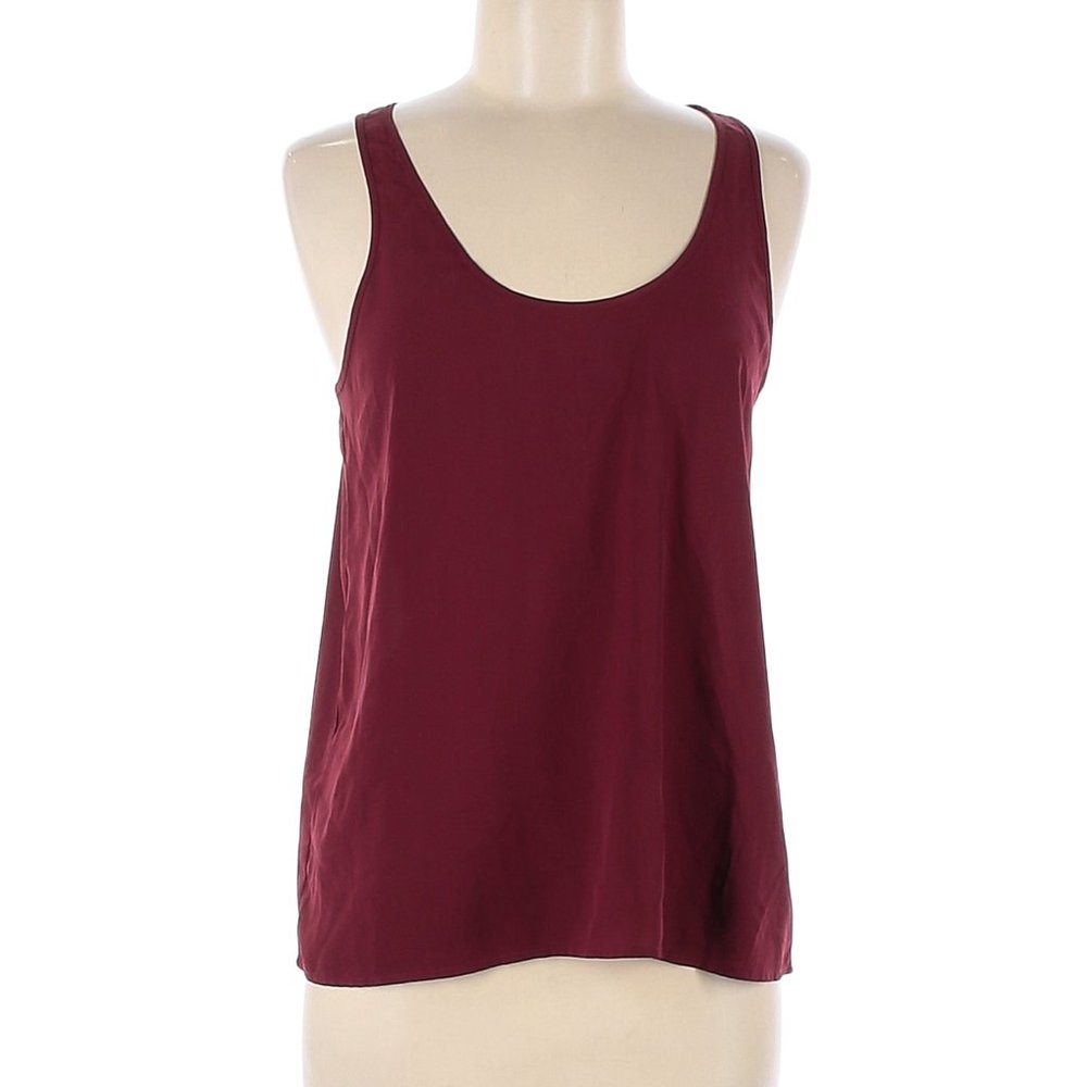 Frenchi Maroon Swing Tank Top Blouse Medium